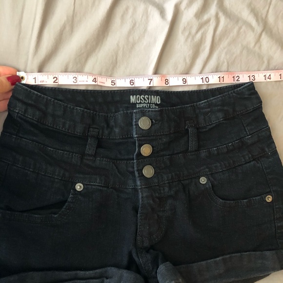 Mossimo Black Denim Shorts Size 6 - Picture 7 of 10